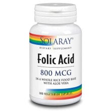SOLARAY Folic Acid 800mcgr 100 Units