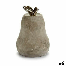 Decorative Figure Grey Cement Pear (15 x 20,5 x 15 cm) (6 Units)
