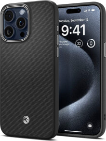 Spigen Spigen Enzo Aramid, matte black - iPhone 15 Pro