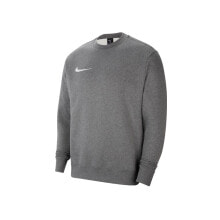 Мужские спортивные свитшоты Мужской свитшот спортивный серый с логотипом Nike Park 20 Crew Fleece