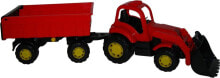 Игрушечные машинки и техника для мальчиков Детская машинка Wader "Крепыш", трактор с прицепом и ковшом