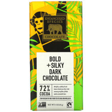 Endangered Species Chocolate, Яркая вишня + темный шоколад, 72% какао, 3 унции (85 г)