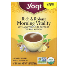 Травяные сборы и чаи Йоги Ти, Rich & Robust Morning Vitaility, 16 чайных пакетиков, 36 г (1,27 унции)