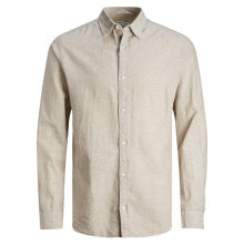 JACK & JONES Elinen Blend Long Sleeve Shirt