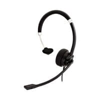 Deluxe Mono Headset - boom mic - Adjustable Headband for PC - Mac - Laptop Computer - Chromebook - Black - 3.5mm connector - Headset - Head-band - Office/Call center - Black - Silver - Monaural - In-line control unit