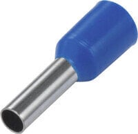 Conrad 1091271 - Wire end sleeve - Silver - Straight - Blue - Metallic - Copper - PVC