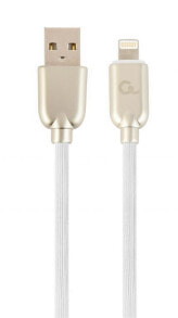 Кабели для зарядки, компьютерные разъемы и переходники cablexpert CC-USB2R-AMLM-2M-W кабель с разъемами Lightning Белый