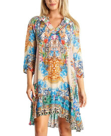 Купить женские платья La Moda Clothing: Women's Boho Queen Short V-neck Dress