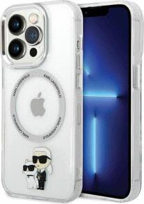 Karl Lagerfeld Etui Karl Lagerfeld KLHMP13LHNKCIT Apple iPhone 13 Pro hardcase transparent Iconic Karl&Choupette Magsafe