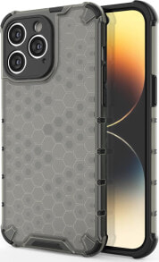 Hurtel Honeycomb etui iPhone 14 Pro pancerny hybrydowy pokrowiec czarne