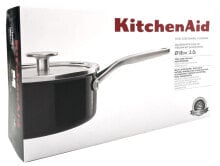 KitchenAid Steel Core Enamel Stielkasserolle 18 cm Ø 2.0 L Onyx Schwarz