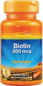 Витамины группы B Thompson Biotin Биотин 800 мкг 90 таблеток