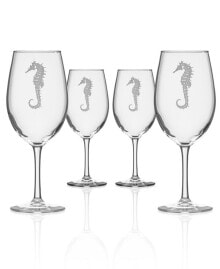 Rolf Glass seahorse All Purpose Wine Glass 18Oz - Set Of 4 Glasses