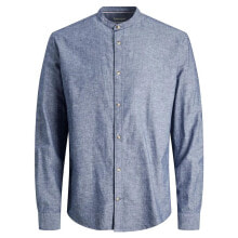 JACK & JONES Summer Band Linen Long Sleeve Shirt