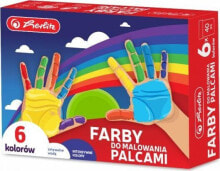 Детские краски для рисования Herlitz Farby do malowania palcami 6 kolorów