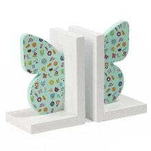 EUREKAKIDS Original and decorative children´s wooden bookends in the shape of a butterfly