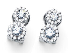 Ювелирные серьги beautiful glittering silver earrings Best 62136