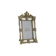 Photo frame DKD Home Decor Champagne Resin Crystal Mirror Shabby Chic 16 x 2 x 25 cm