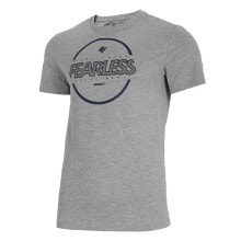 Мужские футболки Мужская спортивная футболка серая с надписью 4F TSM015