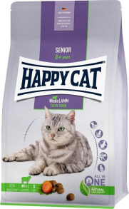 Купить сухие корма для кошек Happy Cat: Happy Cat Senior Farm Lamb, sucha karma, dla kotów pow. 8 roku życia, jagnięcina, 300 g, worek