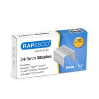 Rapesco S24607Z3 - Staples pack - 6 mm - 1000 staples - Steel - Silver - Paper