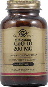 Коэнзим Q10 Solgar Megasorb CoQ-10 Коэнзим Q-10 200 мг 60 капсул