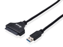 Компьютерные разъемы и переходники equip 133471 кабельный разъем/переходник USB 3.0 A SATA Черный