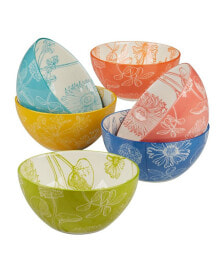 Certified International botanical Set of 6 All Purpose Bowls, 6.25