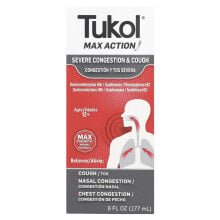 Max Action, Severe Congestion & Cough, Ages 12+, 6 fl oz (177 ml)