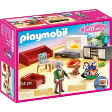 Детские игровые наборы и фигурки из дерева набор с элементами конструктора Playmobil Dollhouse 70207 Удобная гостиная