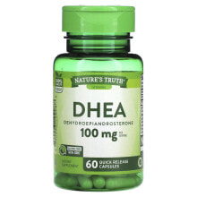 DHEA, 100 mg, 60 Quick Release Capsules (50 mg per Capsule)