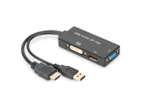 ASSMANN Electronic AK-330403-002-S кабельный разъем/переходник HDMI, DP DVI, DVI-D Черный