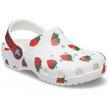 Сабо белые CROCS Classic Food Print Clog K купить онлайн