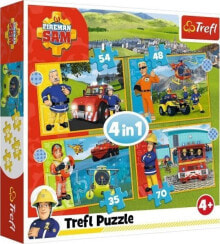 Trefl Puzzle 4w1 Odważny Strażak Sam 34387 Trefl