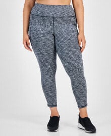 Купить женские брюки ID Ideology: Plus Size High Rise Spacedye 7/8 Leggings, Created for Macy's