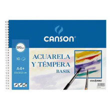 CANSON Watercolor drawing pad DIN A4 spiral 23x325 cm 10 sheets of 370gr