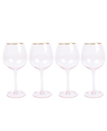 8 Oak Lane glass Wine Goblet, 4 Piece Set