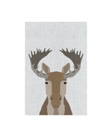 Trademark Global annie Bailey Art Moose Linen Canvas Art - 15.5