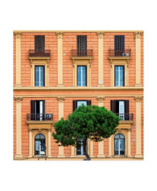 Trademark Global philippe Hugonnard Dolce Vita Rome 3 Orange Building Facade Canvas Art - 36.5