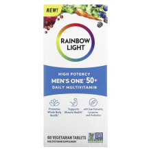 Витаминно-минеральные комплексы rainbow Light, Men One 50+ Daily, мультивитамины, высокая эффективность, 60 вегетарианских таблеток