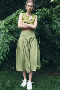Zw collection pleated yoke skirt