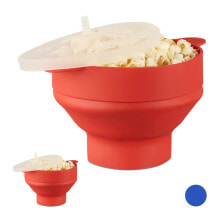 2 x Popcorn Maker Silikon rot