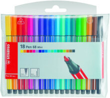 Фломастеры для рисования для детей sTABILO Pen 68 Mini фломастер Разноцветный 20 шт 6820-04