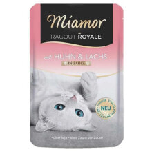 MIAMOR Ragout Royale Chicken and salmon in sauce wet food for cat 100g