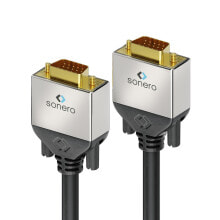 Sonero S-VC000-020 - 2 m - VGA (D-Sub) - VGA (D-Sub) - Male - Male - Black - Grey