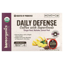 Daily Defense Coffee With Superfoods, Ground, Dark Roast, 10 oz (283 g)