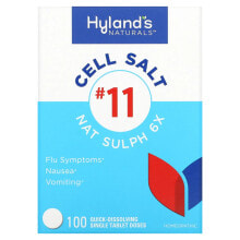 Hyland's, Cell Salt #11, Nat Sulph 6X, 100 Quick-Dissolving Single Tablet