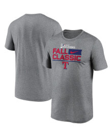 Nike men's Heather Charcoal Texas Rangers 2023 World Series Fall Classic T-shirt