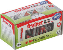 Fischer DUOPOWER 5 x 25 LD шканты Круглый Пластик 100 шт 535452