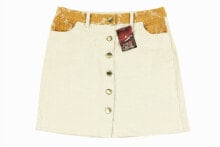 Купить бежевые женские юбки Sister Jane: Sister Jane Womens Beige Faux Suede Button Down Casual Mini Skirt Size Large